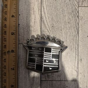 Cadillac Silver and Black Car Emblem